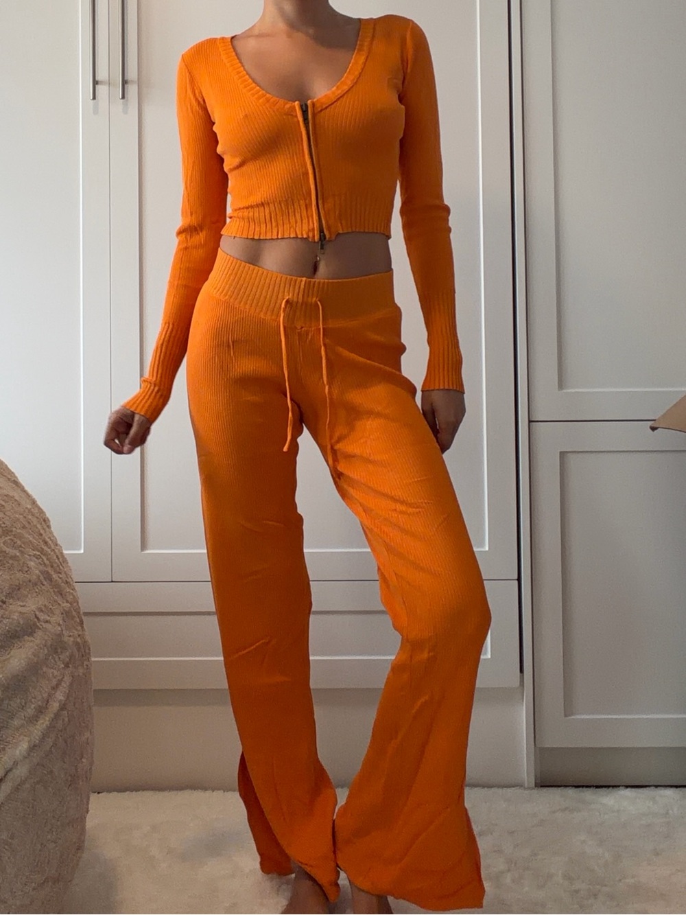 I.AM.GIA Ribbed Set - Orange
